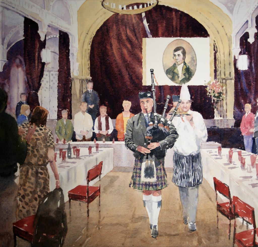 Painting Of Burns Supper Celebrations | Paul Pacey